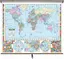 Verdens kart polar 160 x 135 cm