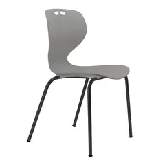 Rio stol, sort understell grå B43 x D43 x H81 cm