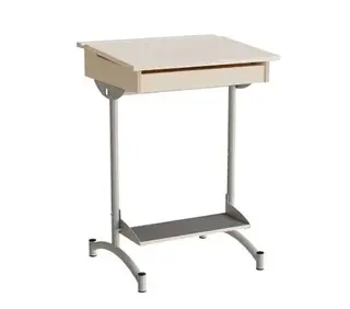 Fokus elevbord bjørk/alugrå B65 x D55 x H90 cm