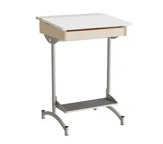 Fokus elevbord hvit/alugrå B65 x D55 x H90 cm