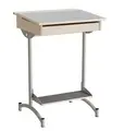 Fokus elevbord lys grå/alugrå B65 x D55 x H90 cm