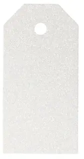 Manillamerker hvit glitter L10 cm, 15 stk