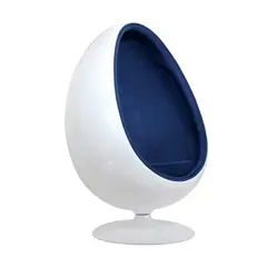 Egget stol blå Ø96 x H136 cm