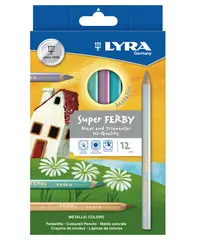 Lyra Super Ferby fargeblyanter metallic &#216;10 mm, 12 stk