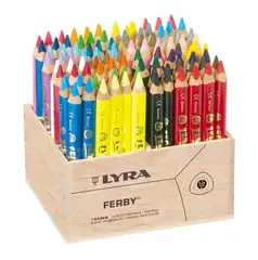 Lyra Super Ferby korte fargeblyanter &#216;10 mm, 96 st