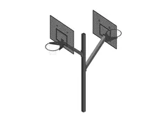 Goliath dobbelt basketballstativ L304 x B120 x H378 cm