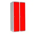 SMG garderobeskap 2 dører rød B80 x D55 x H175 cm