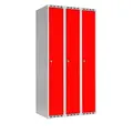 SMG garderobeskap 3 dører rød B90 x D55 x H175 cm