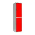 SMG garderobeskap 2-delt 1 søyle rød B40 x D55 x H175 cm