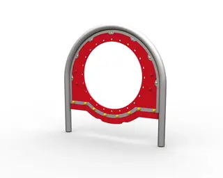 Startplate med metallbue 133 cm, rød