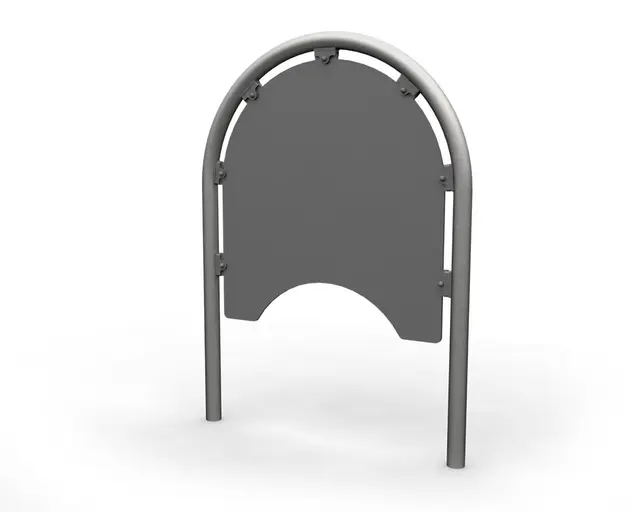 Sperreplate med metallbue L133 x B8 cm 