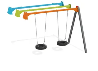 Dobbelt huskestativ påbygningsdel blå B320 x D202 x H252 cm 