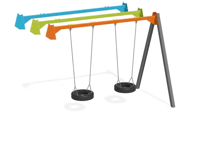 Dobbelt huskestativ påbygningsdel grønn B320 x D202 x H252 cm 