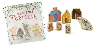 De tre små grisene bok med figurer