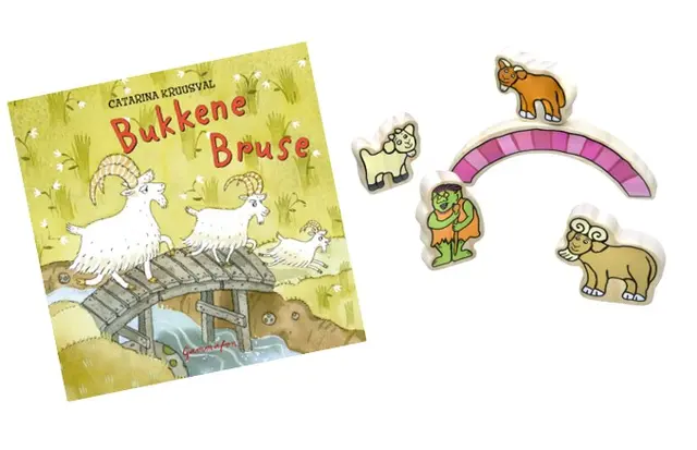 Bukkene Bruse bok med figurer 