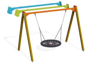 Fugleredehuske med trestolper grønn B320 x D202 x H252 cm