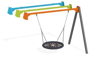 Fugleredestativ påbyggn. metall blå B320 x D202 x H252 cm