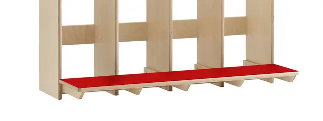 Arne benk med laminat rød B25 