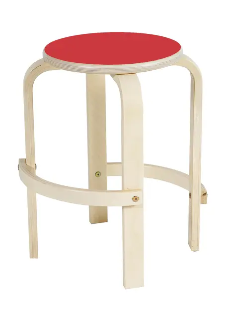 Taburett i bjerk H:30cm K1238 Rød 