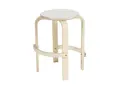 Taburett i bjerk H:30cm F7927 Lys Grå