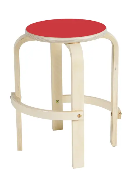 Taburett i bjerk H:35cm K1238 Rød 