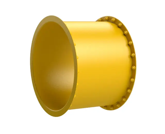 Tunnelsklie rørelement rett gul Ø88 x L59 cm 