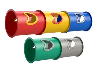 Tunnelsklie rett rør med vinduer Ø88 x L106 cm