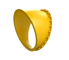 Tunnelsklie r&#248;relement 32&#176; vinkel gul &#216;88 cm x 32&#176;