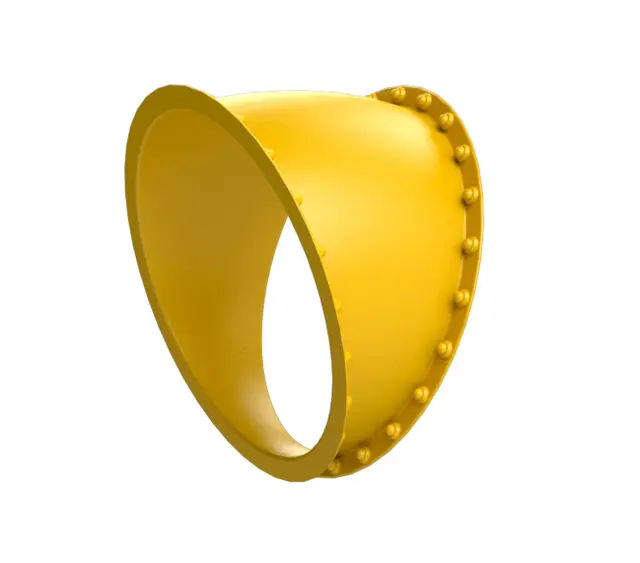 Tunnelsklie rørelement 32° vinkel gul Ø88 cm x 32° 