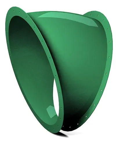 Rutsjebane rør vinkel 32 grader grønn 