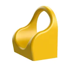 Tunnelsklie utløpsseksjon gul L61 x B97 x H105 cm