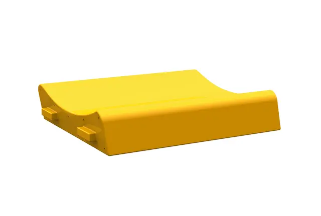 Utløpsseksjon mellomstykke gul L100 x B87 x H28 cm 