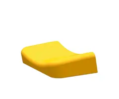 Utløpsseksjon endestykke gul L52 x B87 x H28 cm