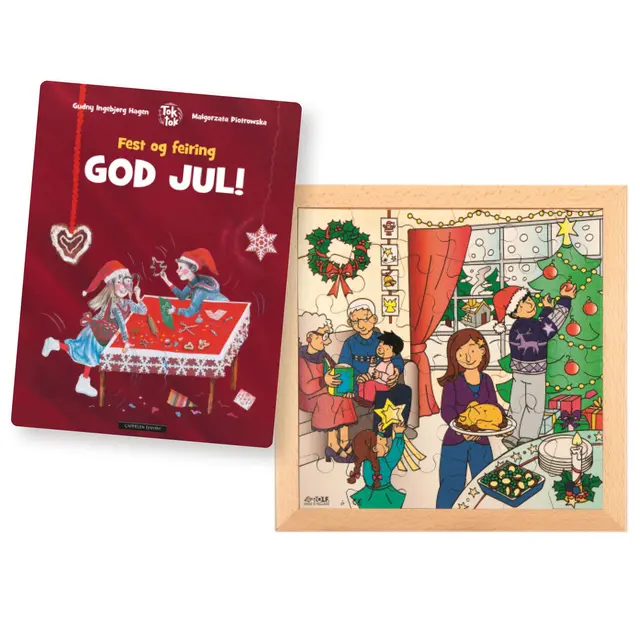 Tema høytid jul Puslespill + bok 