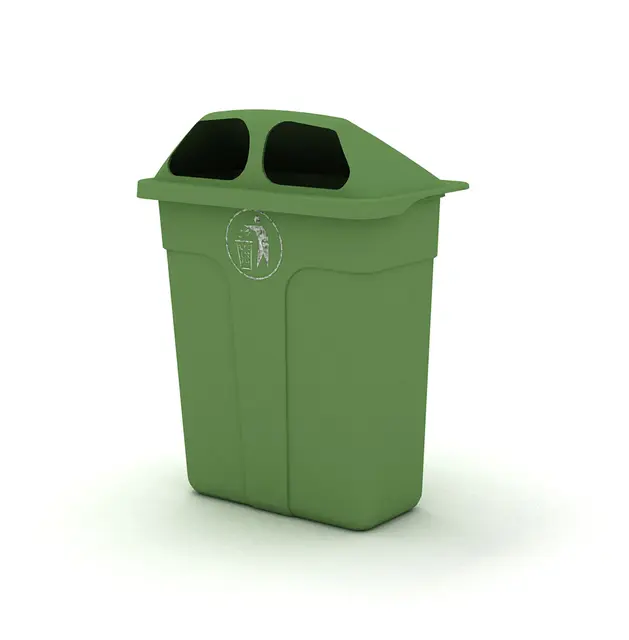 Avfallskurv grønn 60 l 