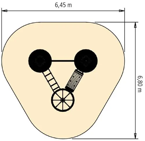 Fortuna klatremiljø L380 x B345 x H200 cm 