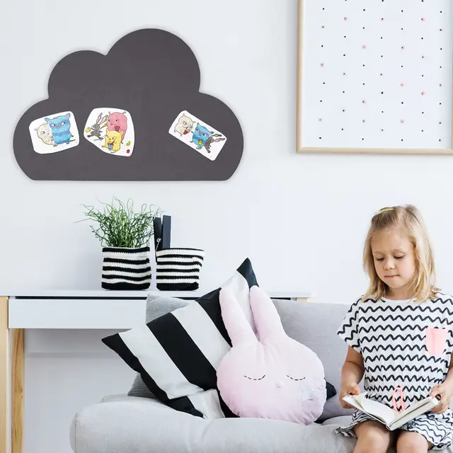 Flanellograftavle sky grå L60 x B40 cm 