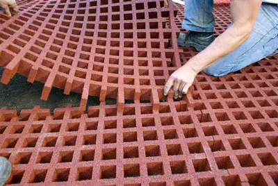 Gressarmeringsheller 210 L100 x B100 x H6,5 cm, Grønn 