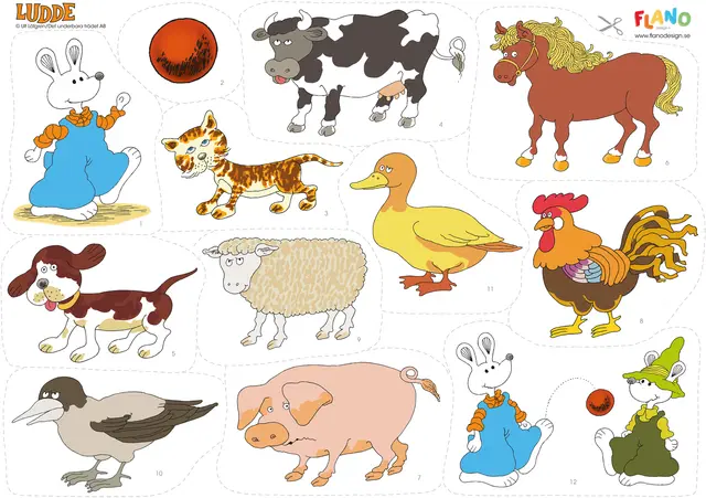 Flanohistorie Ludde og alle dyrene 