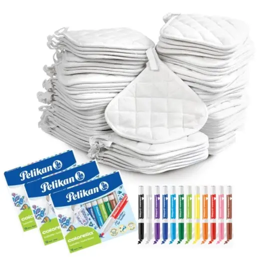 Grytelappsett 60 stk, 60 tusjer 