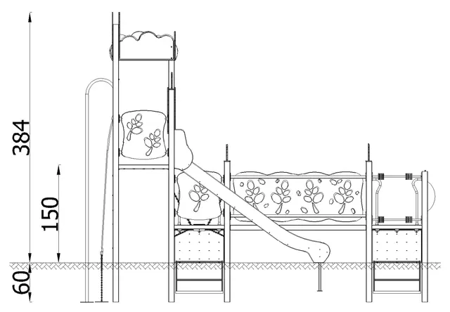 Queco sett 39 L825 x B534 x H384 cm 