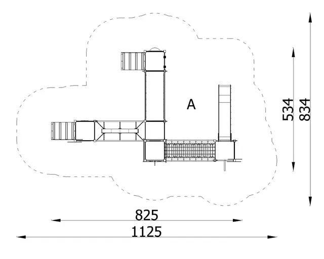 Queco sett 39 L825 x B534 x H384 cm 