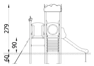 Queco sett 41 L385 x B203 x H279 cm