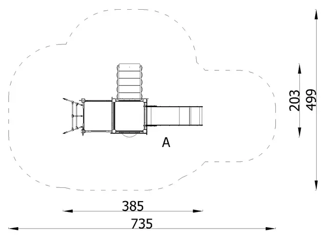 Queco sett 41 L385 x B203 x H279 cm 
