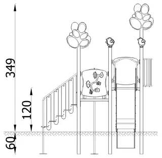 Queco sett 42 L305 x B324 x H349 cm