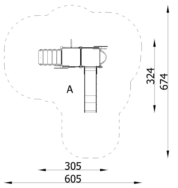 Queco sett 42 L305 x B324 x H349 cm 