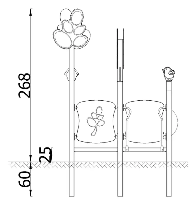 Queco sett 44 L209 x B124 x H268 cm 