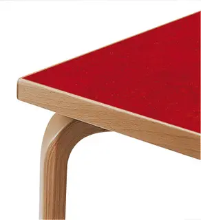 Albert støydempende bord Halvrundt, L80 x B120 cm