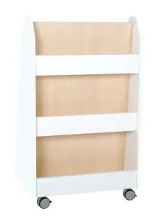 Quadro bokreol tosidig hvit B90 x D38 x H98 cm