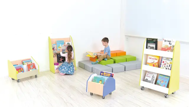 Quadro bokreol tosidig limegrønn B90 x D38 x H98 cm 